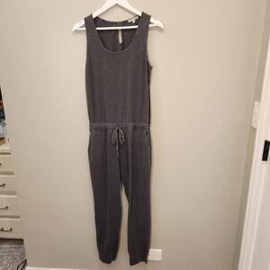 Sundry Jumpsuit Sleeveless Grey Pockets Elastic Drawstring Waist - Size 1